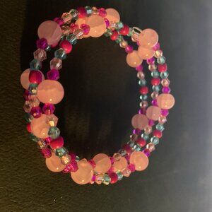 Handmade coil bracelet 'Bubblegum Dreams'